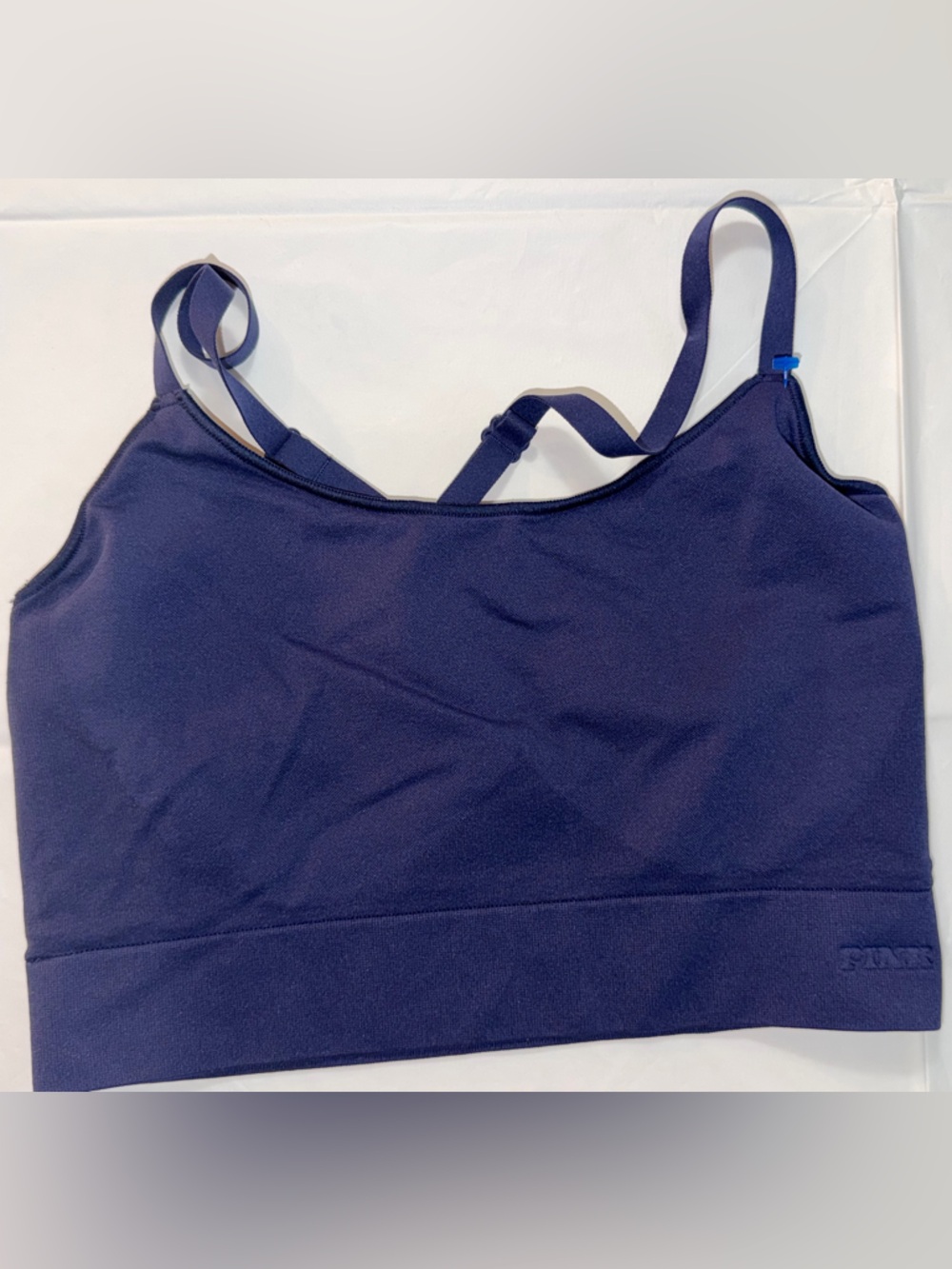 PINK Victoria's Secret Navy Seamless Sports Bralette